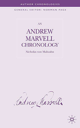 Fester Einband Andrew Marvell Chronology von N. Maltzahn