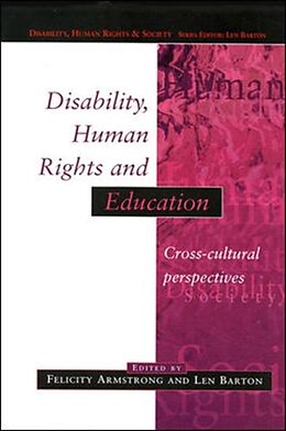Couverture cartonnée Disability, Human Rights and Education de Michael Armstrong
