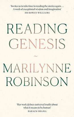 Couverture cartonnée Reading Genesis de Robinson Marilynne