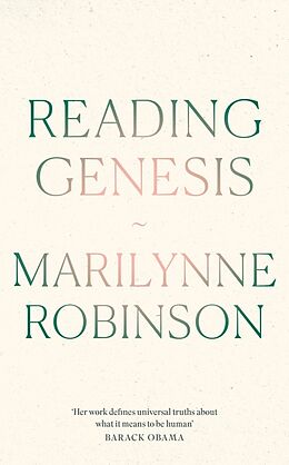 Couverture cartonnée Reading Genesis de Marilynne Robinson