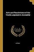 Couverture cartonnée Acts and Resolutions of the Tenth Legislative Assembly de Arizona
