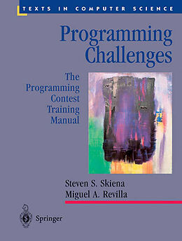 Couverture cartonnée Programming Challenges de Miguel A. Revilla, Steven S Skiena