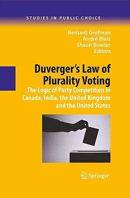E-Book (pdf) Duverger's Law of Plurality Voting von Shaun Bowler, André Blais, Bernard Grofman