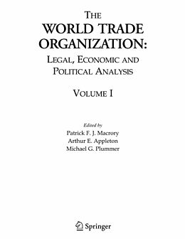 eBook (pdf) The World Trade Organization de Patrick F. J. Macrory, Arthur E. Appleton, Michael G. Plummer