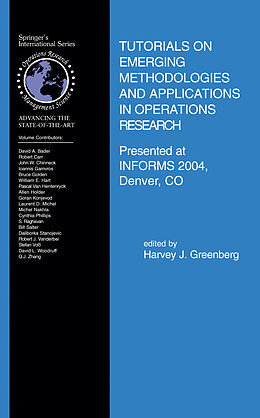 Livre Relié Tutorials on Emerging Methodologies and Applications in Operations Research de 