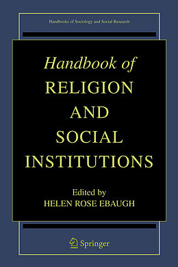 Couverture cartonnée Handbook of Religion and Social Institutions de 