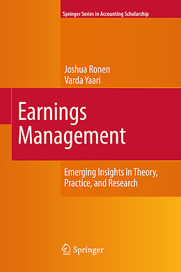 Livre Relié Earnings Management de Joshua Ronen, Varda Yaari