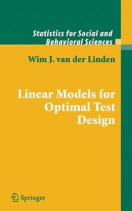 eBook (pdf) Linear Models for Optimal Test Design de Wim J. van der Linden