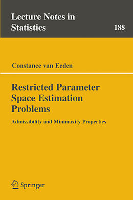 Kartonierter Einband Restricted Parameter Space Estimation Problems von Constance van Eeden