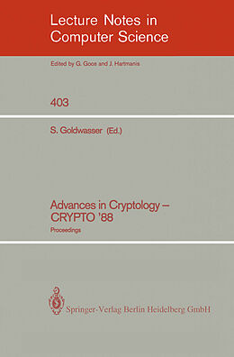eBook (pdf) Advances in Cryptology - CRYPTO '88 de 