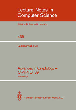 eBook (pdf) Advances in Cryptology - CRYPTO '89 de 