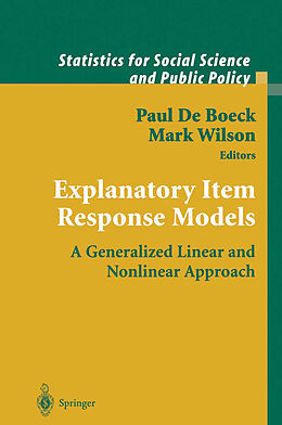 Livre Relié Explanatory Item Response Models de 