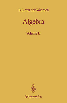 Couverture cartonnée Algebra de B. L. Van Der Waerden