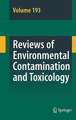 Livre Relié Reviews of Environmental Contamination and Toxicology 193 de 