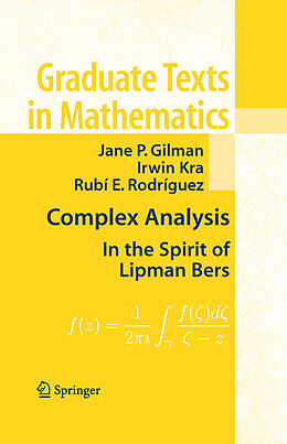 eBook (pdf) Complex Analysis de Jane P. Gilman, Irwin Kra, Rubí E. Rodríguez