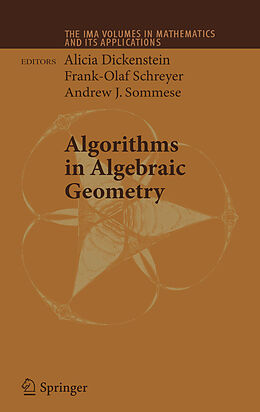 E-Book (pdf) Algorithms in Algebraic Geometry von Alicia Dickenstein, Frank-Olaf Schreyer, Andrew J. Sommese