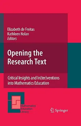E-Book (pdf) Opening the Research Text von Elizabeth Freitas, Kathleen Nolan