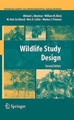 eBook (pdf) Wildlife Study Design de Michael L. Morrison, William M. Block, M. Dale Strickland