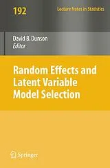 Kartonierter Einband Random Effect and Latent Variable Model Selection von