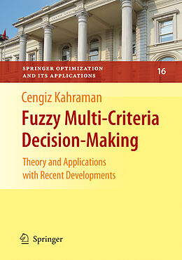 Livre Relié Fuzzy Multi-Criteria Decision Making de 