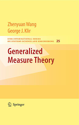 eBook (pdf) Generalized Measure Theory de Zhenyuan Wang, George J. Klir