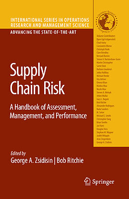 E-Book (pdf) Supply Chain Risk von Frederick S. Hillier, George A. Zsidisin, Bob Ritchie