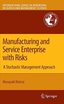 Livre Relié Manufacturing and Service Enterprise with Risks de Masayuki Matsui
