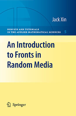 Couverture cartonnée An Introduction to Fronts in Random Media de Jack Xin