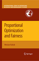 eBook (pdf) Proportional Optimization and Fairness de Wieslaw Kubiak