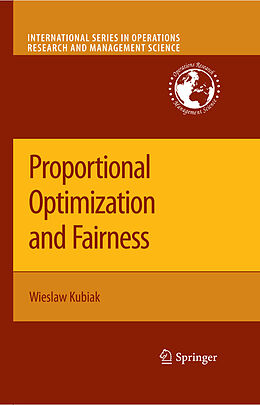 E-Book (pdf) Proportional Optimization and Fairness von Wieslaw Kubiak