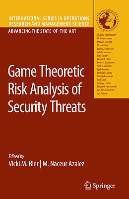 Livre Relié Game Theoretic Risk Analysis of Security Threats de 