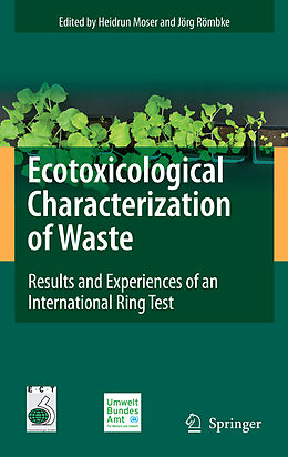 Livre Relié Ecotoxicological Characterization of Waste de 