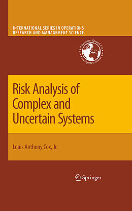 eBook (pdf) Risk Analysis of Complex and Uncertain Systems de Louis Anthony Cox Jr.