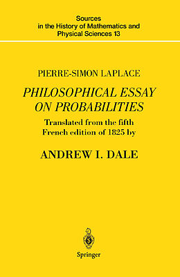 Livre Relié Pierre-Simon Laplace Philosophical Essay on Probabilities de Pierre-Simon Laplace