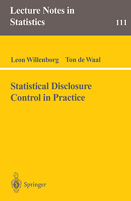 Kartonierter Einband Statistical Disclosure Control in Practice von Ton De Waal, Leon Willenborg