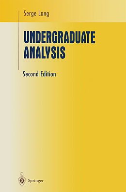 Fester Einband Undergraduate Analysis von Serge Lang
