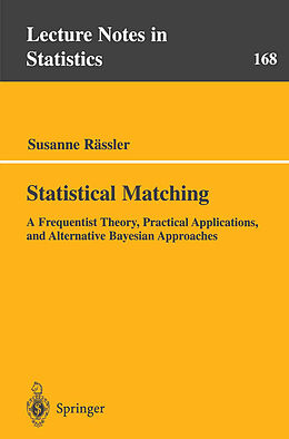 Kartonierter Einband Statistical Matching von Susanne Rässler