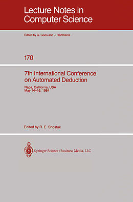 Couverture cartonnée 7th International Conference on Automated Deduction de 