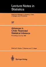 Kartonierter Einband Advances in Order Restricted Statistical Inference von 