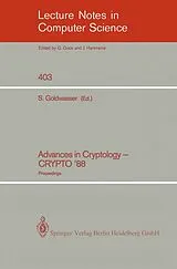 Kartonierter Einband Advances in Cryptology - CRYPTO '88 von Shafi Goldwasser