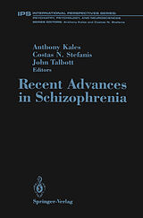 Couverture cartonnée Recent Advances in Schizophrenia de 