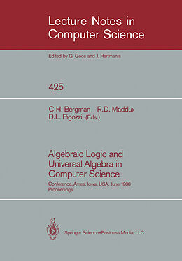 Couverture cartonnée Algebraic Logic and Universal Algebra in Computer Science de 