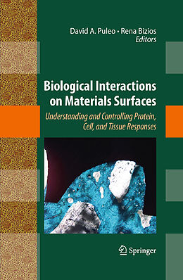 Livre Relié Biological Interactions on Materials Surfaces de 