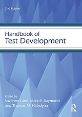 Couverture cartonnée Handbook of Test Development de Suzanne; Raymond, Mark R.; Haladyna, Thomas Lane