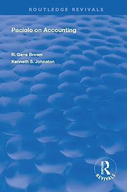 E-Book (pdf) Paciolo on Accounting von R. Gene Brown, Kenneth S. Johnston