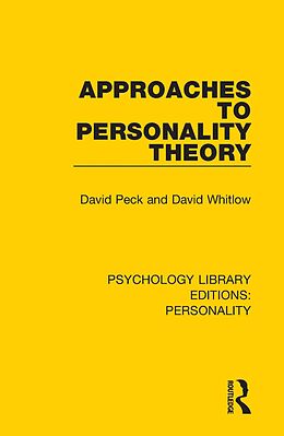 E-Book (pdf) Approaches to Personality Theory von David Peck, David Whitlow