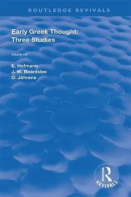 E-Book (epub) Early Greek Thought von E. Hofmann, J. W. Beardslee, O. Johrens