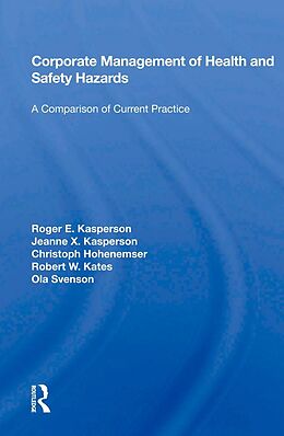eBook (pdf) Corporate Management Of Health And Safety Hazards de Roger E. Kasperson