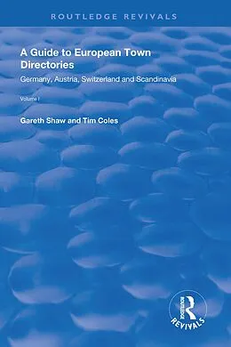 E-Book (pdf) A Guide to European Town Directories von Gareth Shaw, Tim Coles