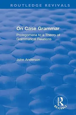 E-Book (pdf) On Case Grammar von John Anderson